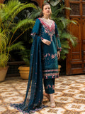Blue-Mahnur Shanaya Lawn Vol 2 Embroidered Stitched 3-Piece Suit-SH-08