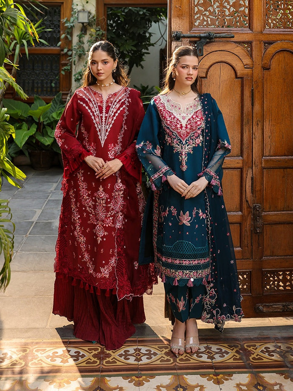 Blue-Mahnur Shanaya Lawn Vol 2 Embroidered Stitched 3-Piece Suit-SH-08