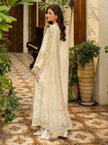 Cream-Mahnur Shanaya Lawn Vol 2 Embroidered Stitched 3-Piece Suit-SH-11