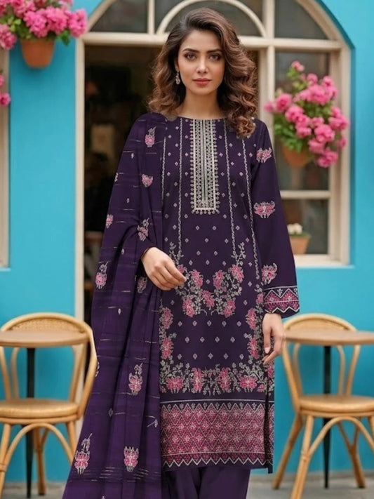 Bin Shaukat R Shine Vol 70 Bana Dora Lawn Embroidered Unstitched 3-Piece Suit