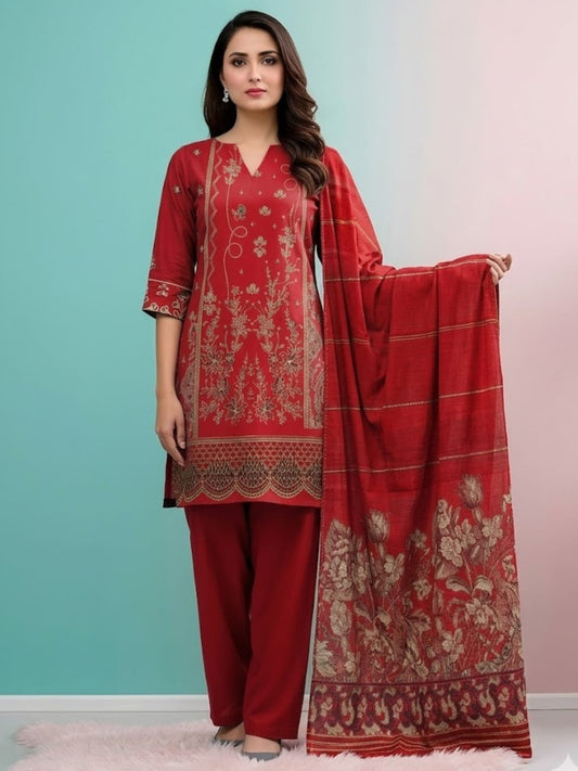 Bin Shaukat Vol 65 Bana Dora Lawn Embroidered Unstitched 3-Piece Suit