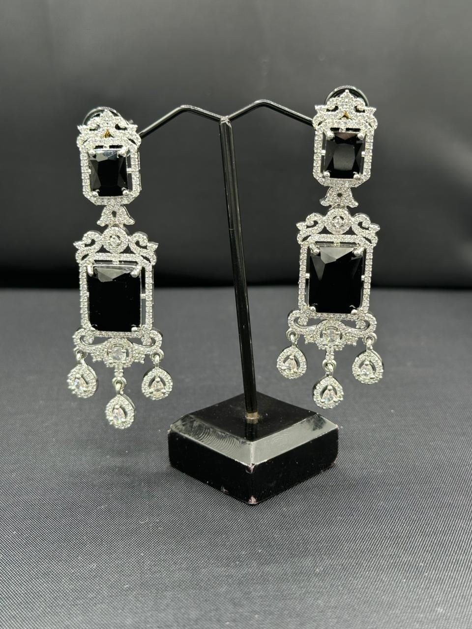 H&A Jewellery One Carat Silver Rhodium Plated Earrings