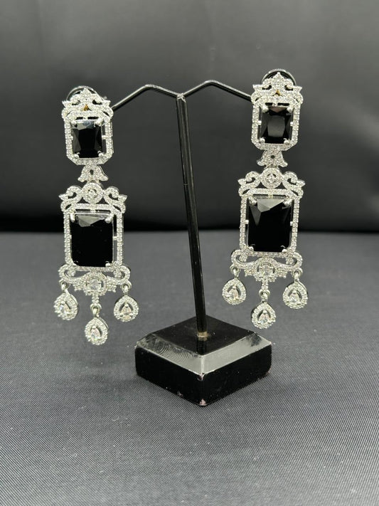 H&A Jewellery One Carat Silver Rhodium Plated Earrings