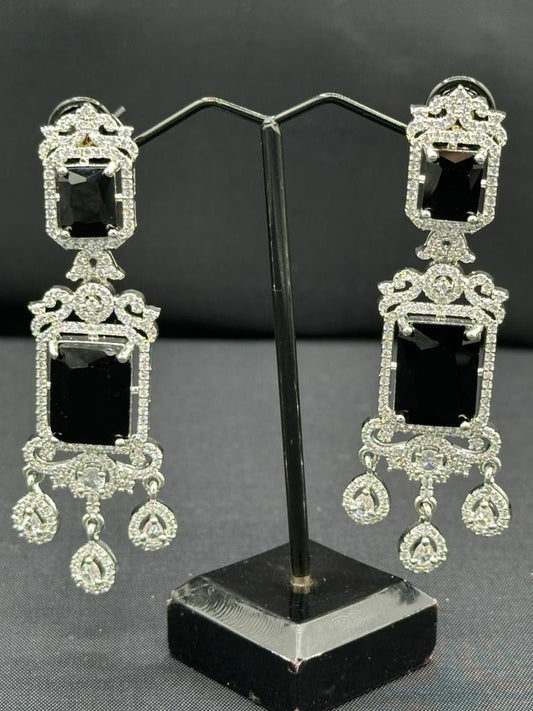 H&A Jewellery One Carat Silver Rhodium Plated Earrings