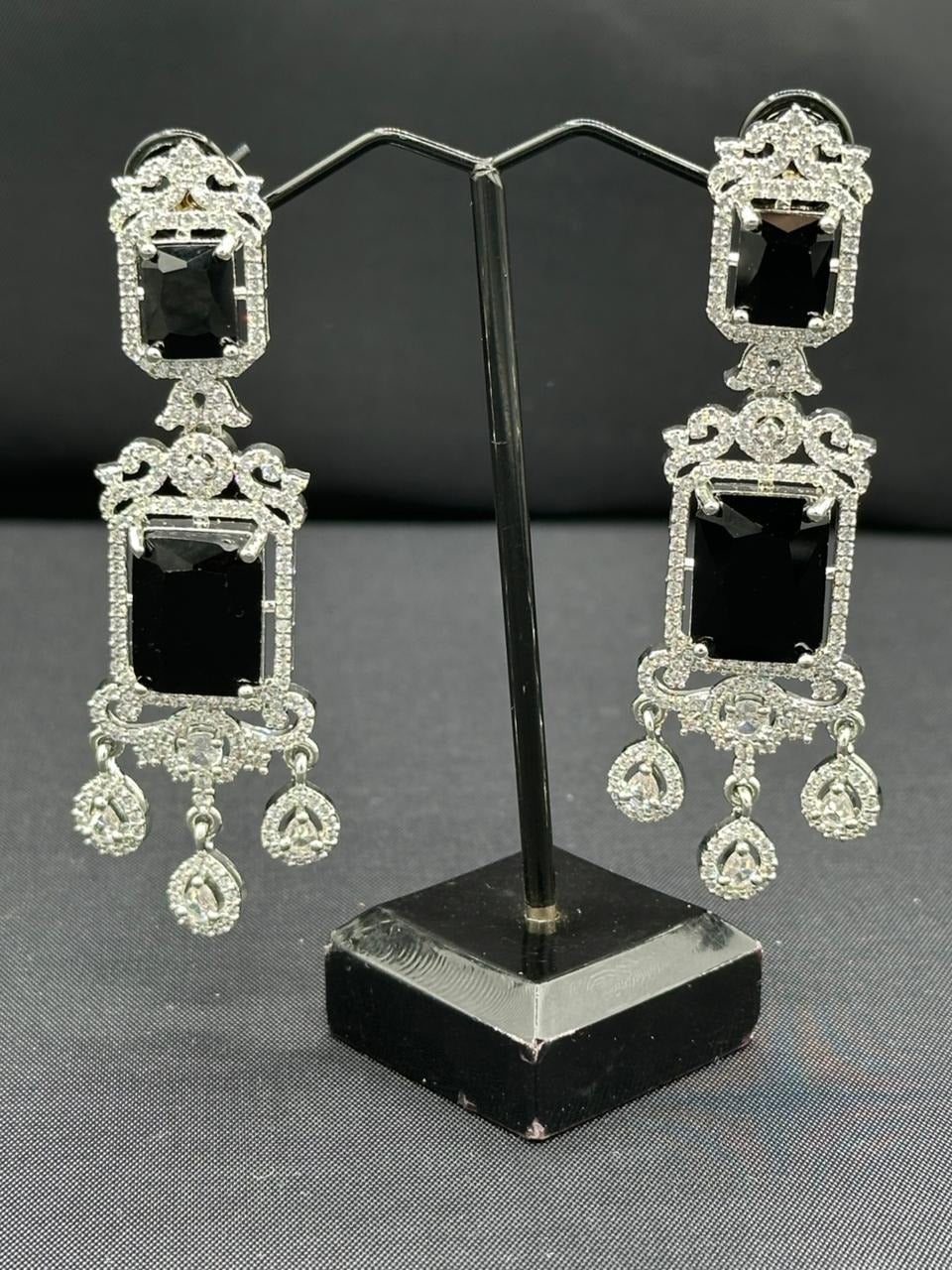H&A Jewellery One Carat Silver Rhodium Plated Earrings