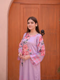 Lavender MH Cloth House Silk Printed Stitched 2-Piece Suit-Sukoon