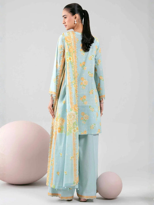 Blue-Nishat Lawn Printed Unstitched 3-Piece Suit-42602343