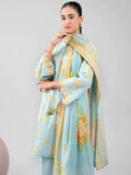 Blue-Nishat Lawn Printed Unstitched 3-Piece Suit-42602343