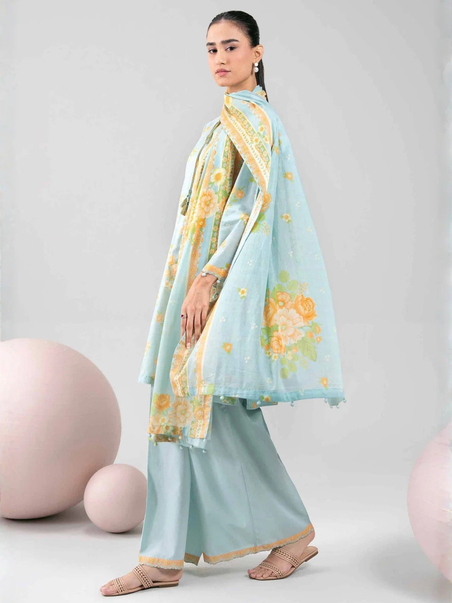 Blue-Nishat Lawn Printed Unstitched 3-Piece Suit-42602343