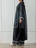 Black -Orient Lawn Printed Unstitched 3-Piece Suit-OTL-25-030