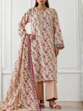 Peach-Orient Lawn Printed Unstitched 3-Piece Suit-OTL-25-319
