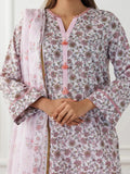 Pink-Orient Lawn Printed Unstitched 3-Piece Suit-OTL-25-021