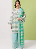 Blue and Green-Bonanza Satrangi Lawn Printed Unstitched 3-Piece Suit-WUS25P3093