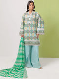 Blue and Green-Bonanza Satrangi Lawn Printed Unstitched 3-Piece Suit-WUS25P3093