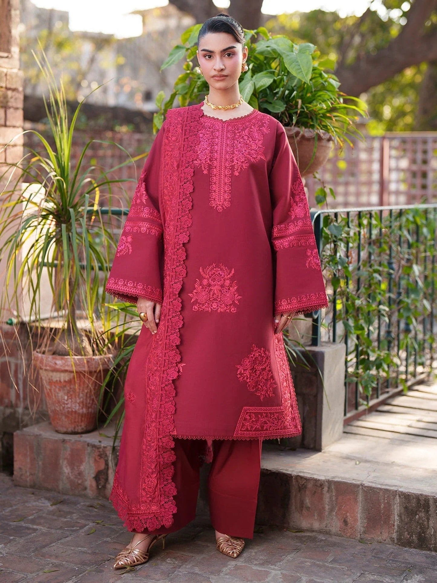 Mahnur Fiona Lawn'26 Embroidered Stitched 3-Piece Suit-F-07