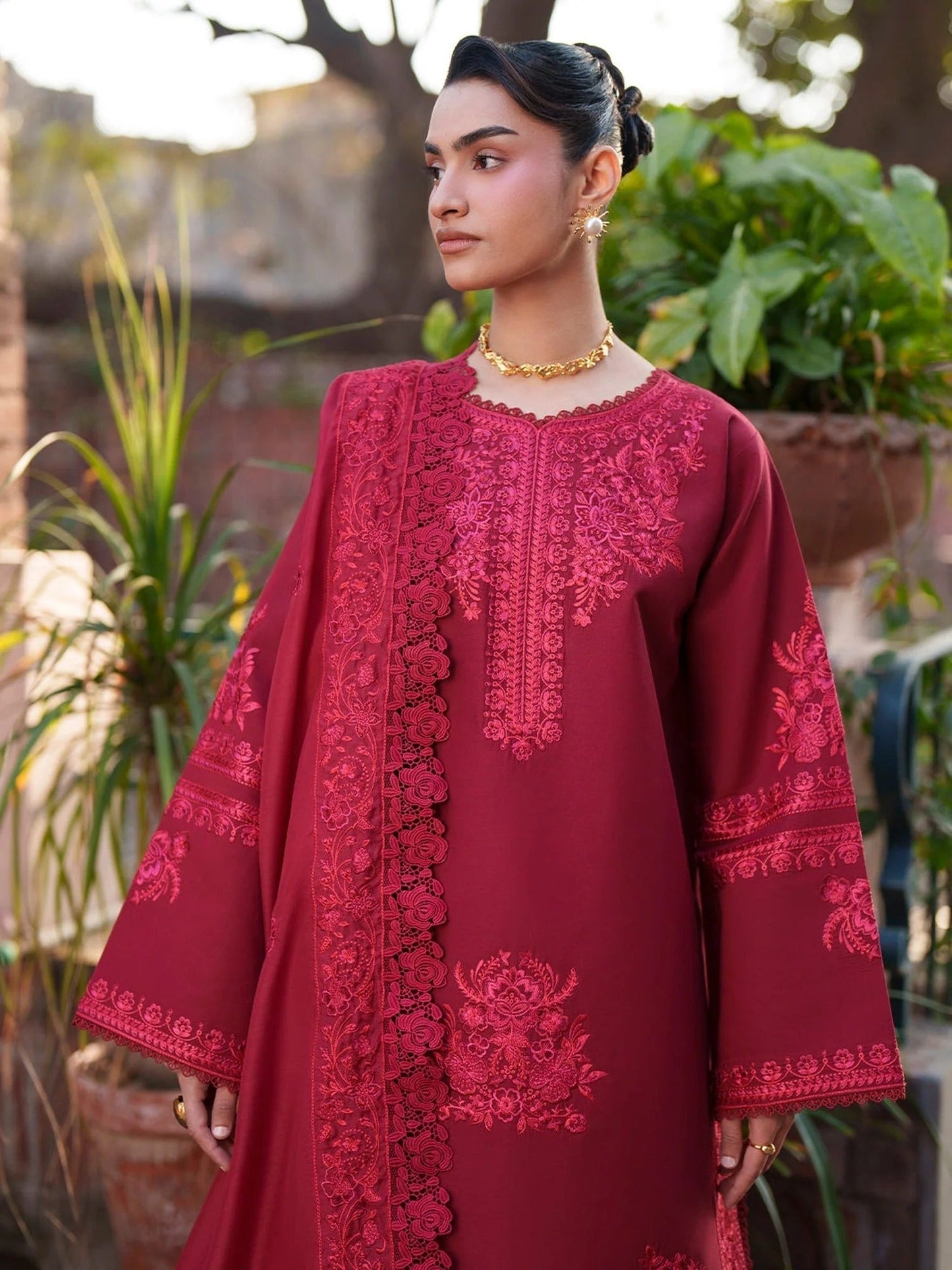 Mahnur Fiona Lawn'26 Embroidered Stitched 3-Piece Suit-F-07