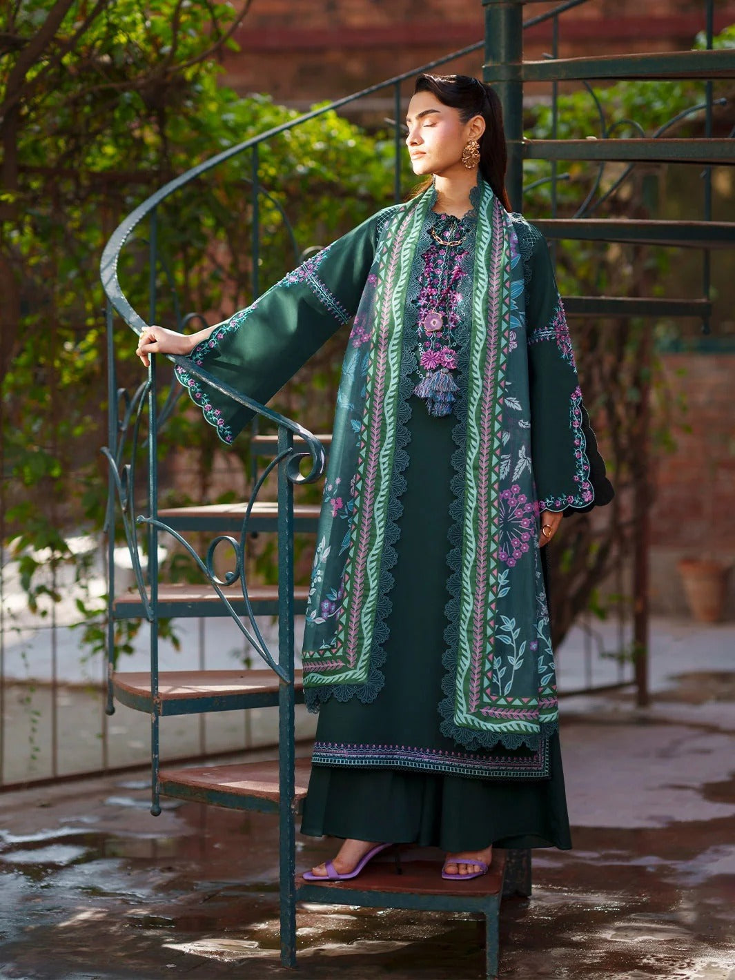 Mahnur Fiona Lawn'26 Embroidered Stitched 3-Piece Suit-F-08