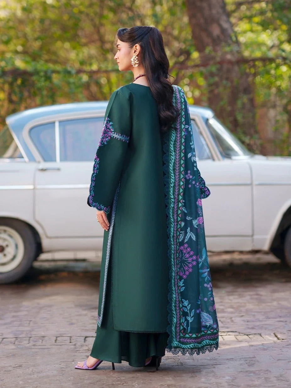 Mahnur Fiona Lawn'26 Embroidered Stitched 3-Piece Suit-F-08
