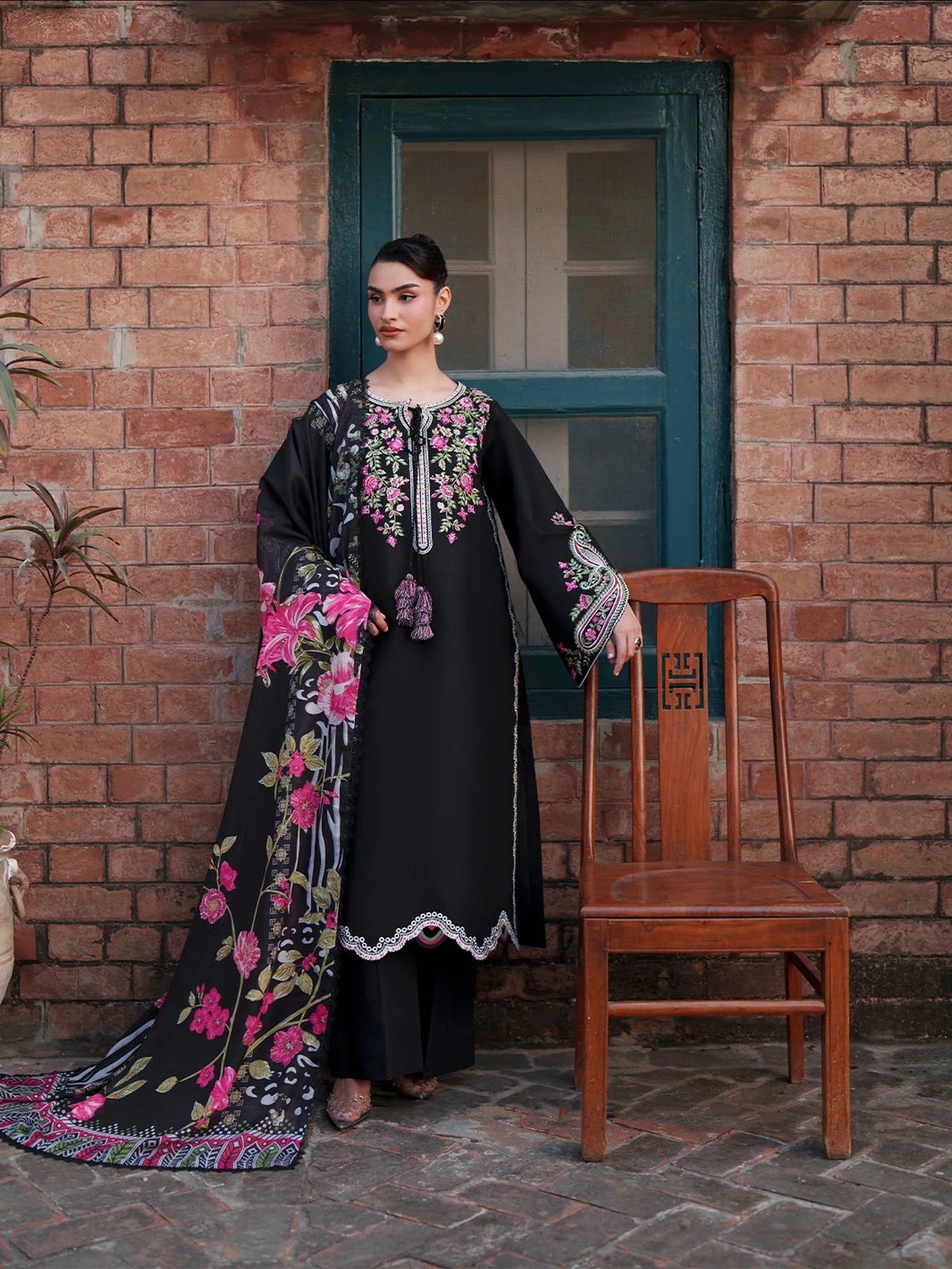 Mahnur Fiona Lawn'26 Embroidered Stitched 3-Piece Suit-F-09