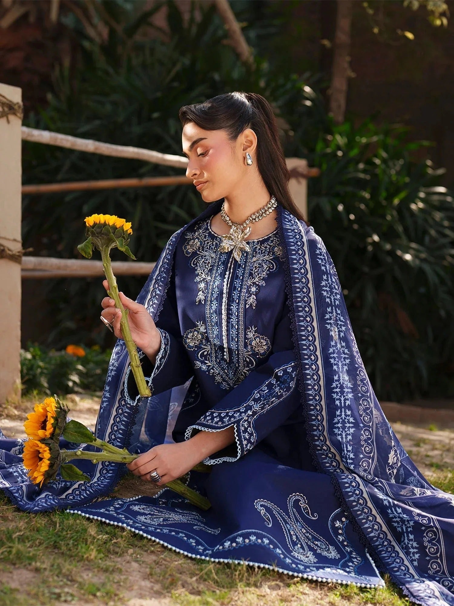 Mahnur Fiona Lawn'26 Embroidered Stitched 3-Piece Suit-F-06