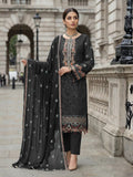 Black-Noori Chiffon Embellished Stitched 3-Piece Suit-BCE26011