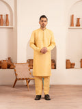 Yellow-Dot N Dot Andaaz Silk Kurta Pajama-Zaroon