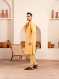 Yellow-Dot N Dot Andaaz Silk Kurta Pajama-Zaroon