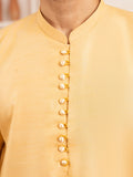Yellow-Dot N Dot Andaaz Silk Kurta Pajama-Zaroon