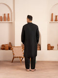 Black Dot N Dot Andaaz Silk Kurta Pajama-Fayaz