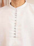White-Dot N Dot Andaaz Silk Kurta Pajama-Zehan