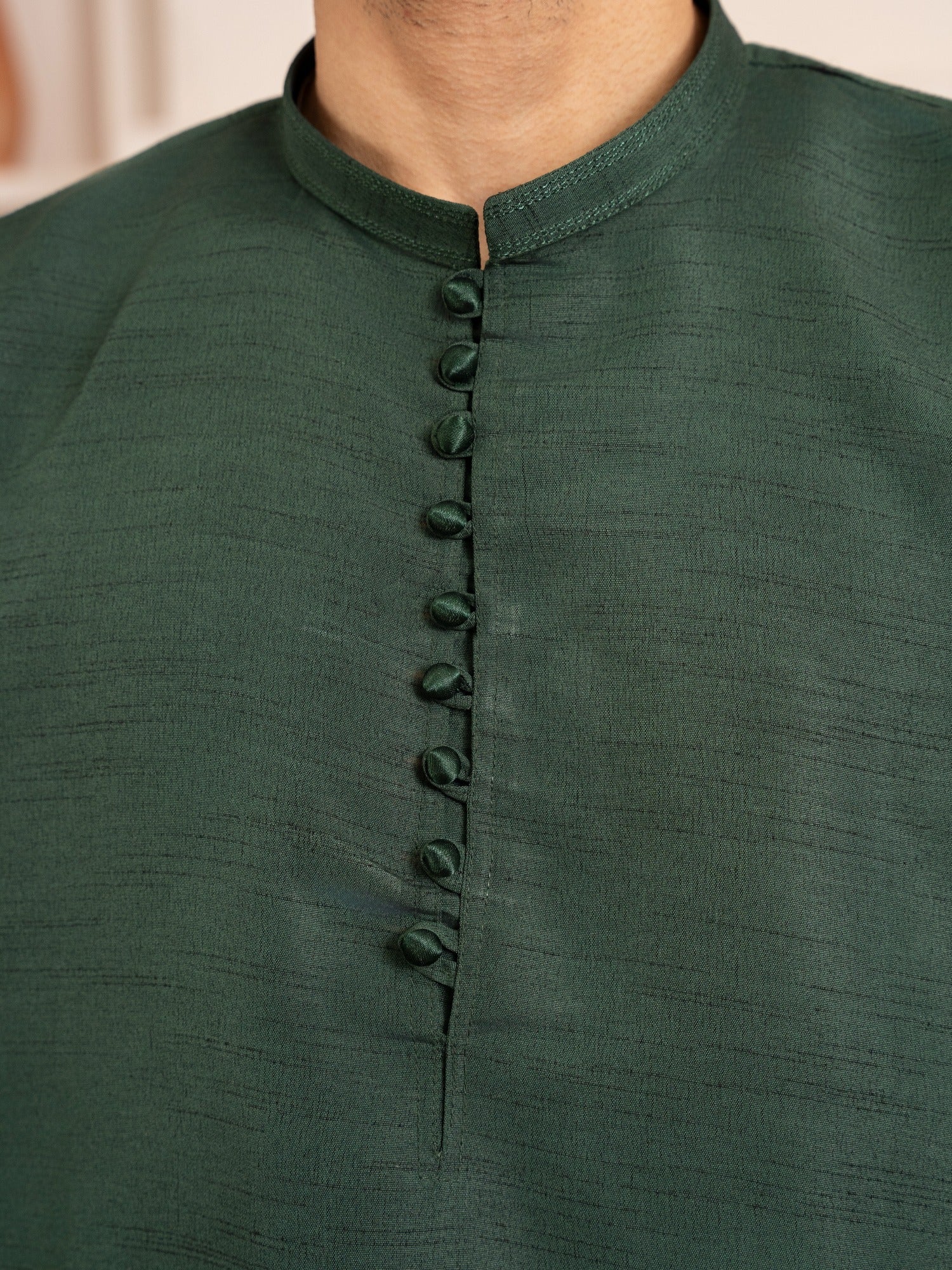 Green-Dot N Dot Andaaz Silk Kurta Pajama-Basil