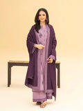 Pink-Khubsurat Libas Linen Embroidered Stitched 3-Piece Suit-Zoya