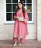 Khubsurat Libas Linen Embroidered Stitched 3-Piece Suit-Pink