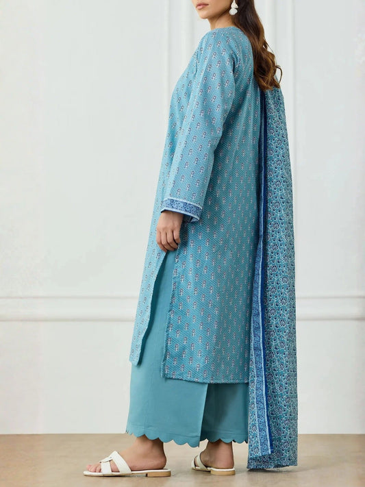Sky Blue-Orient Lawn Printed Unstitched 3-Piece Suit-OTL-25-497/U SKY BLUE