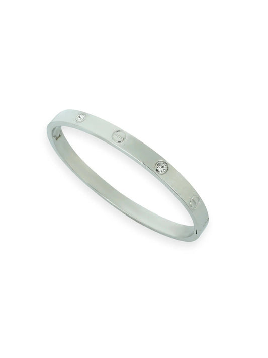 Silver-Loyalies Openable Bangle-FS-SLV-006