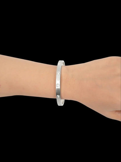 Silver-Loyalies Openable Bangle-FS-SLV-006