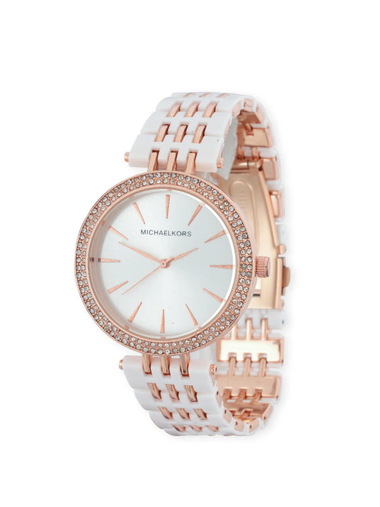 White and Rose Gold-Loyalies Wrist Watch-WT-WHT-002