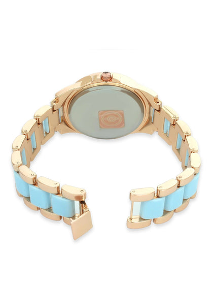 Blue and rose gold-Loyalies Wrist Watch-WT-BLU-003