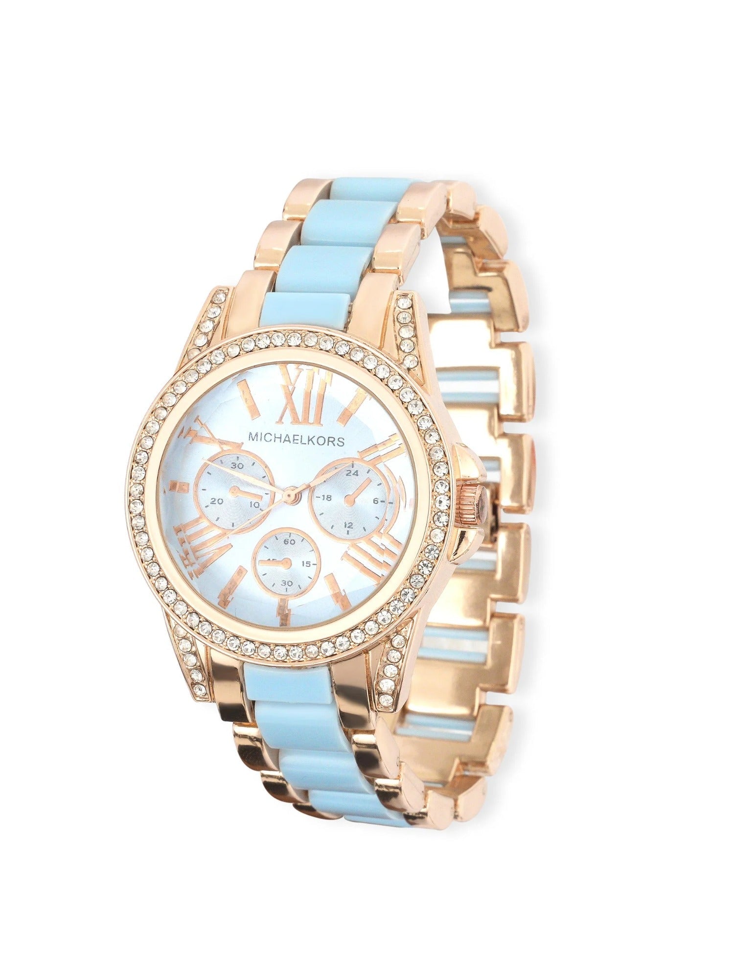 Blue and rose gold-Loyalies Wrist Watch-WT-BLU-003