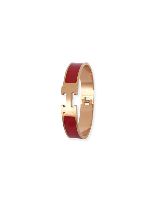 Red and Rose Gold-Loyalies Hermes Style Bracelet-HS-RED-004