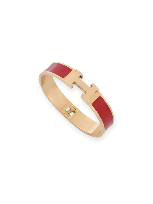 Red and Rose Gold-Loyalies Hermes Style Bracelet-HS-RED-004