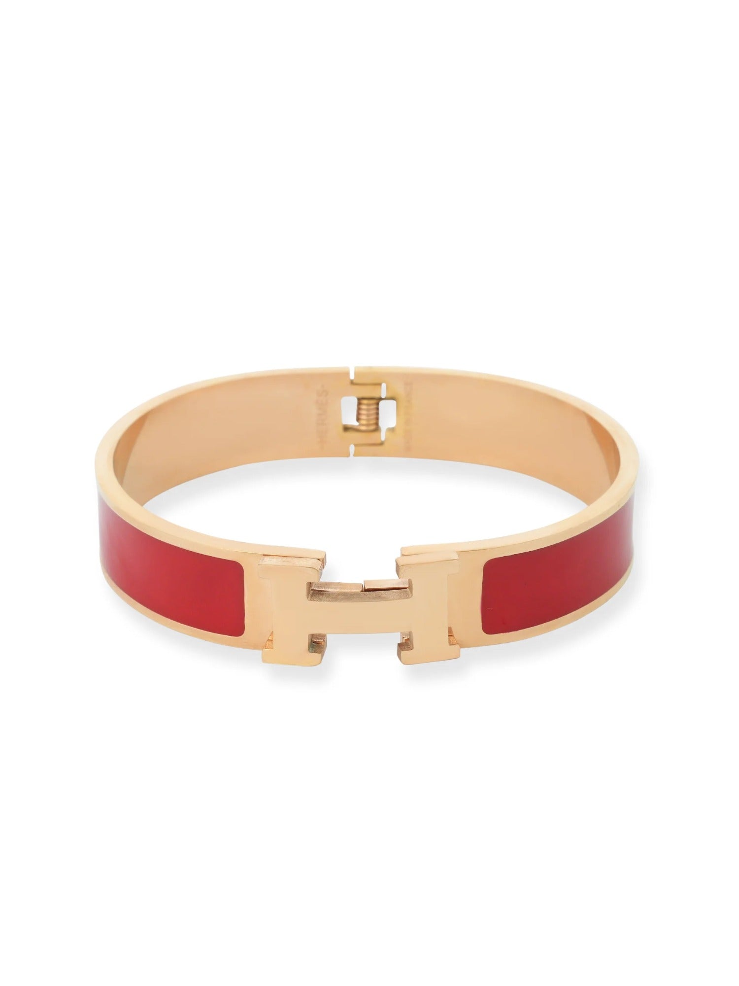 Red and Rose Gold-Loyalies Hermes Style Bracelet-HS-RED-004