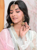 Mint Green-Ruby's Couture Organza Embroidered Stitched 4-Piece Suit-Tara