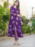 Purple-Ruby's Couture Cotton Net Embellished Stitched 4-Piece Suit-Tasveer-e-Aab