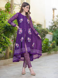 Purple-Ruby's Couture Cotton Net Embellished Stitched 4-Piece Suit-Tasveer-e-Aab