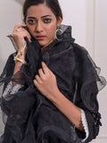 Black and White-Ruby's Couture Cotton Stitched 3-Piece Suit-Alene Black