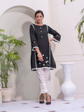 Black and White-Ruby's Couture Cotton Stitched 3-Piece Suit-Alene Black