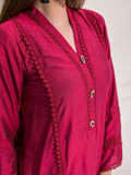 Pink-Ruby's Couture Cotton Stitched 3-Piece Suit-Sundar