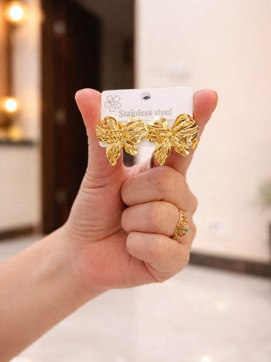 Golden Durwaj's Stud Earrings-DW-071