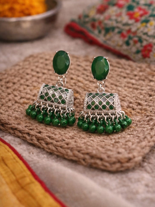 Silver Durwaj's Jhumka-DW-062